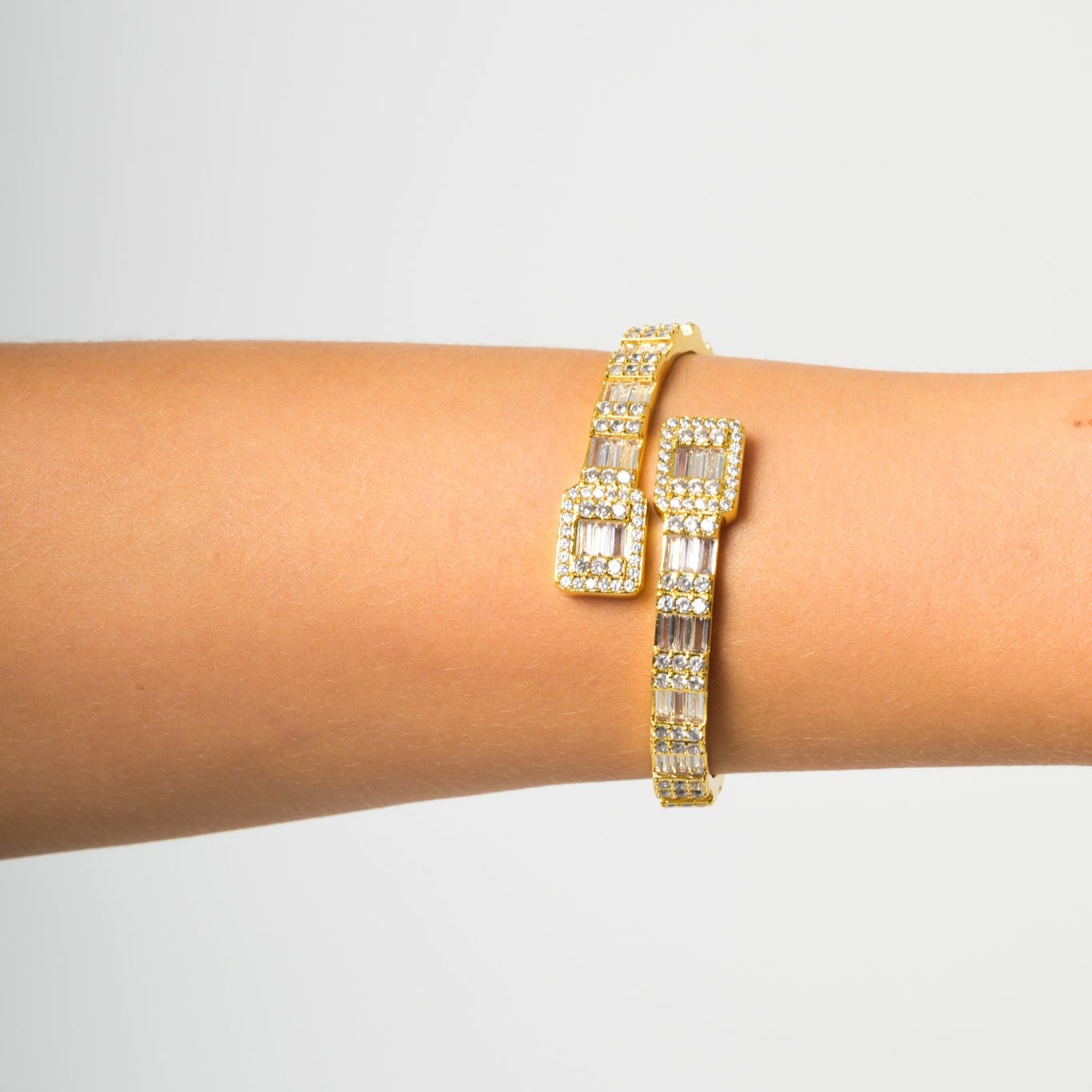Open Bracelet Baguette Gold