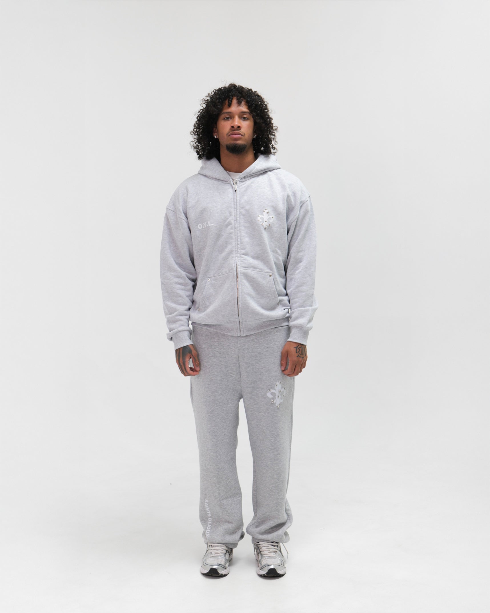 Diamond Zipper Grey