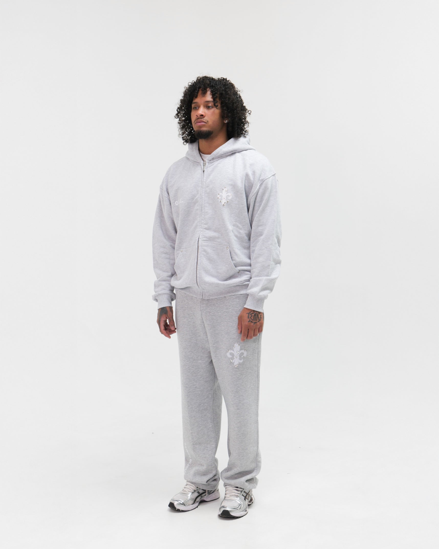 Diamond Zipper Grey