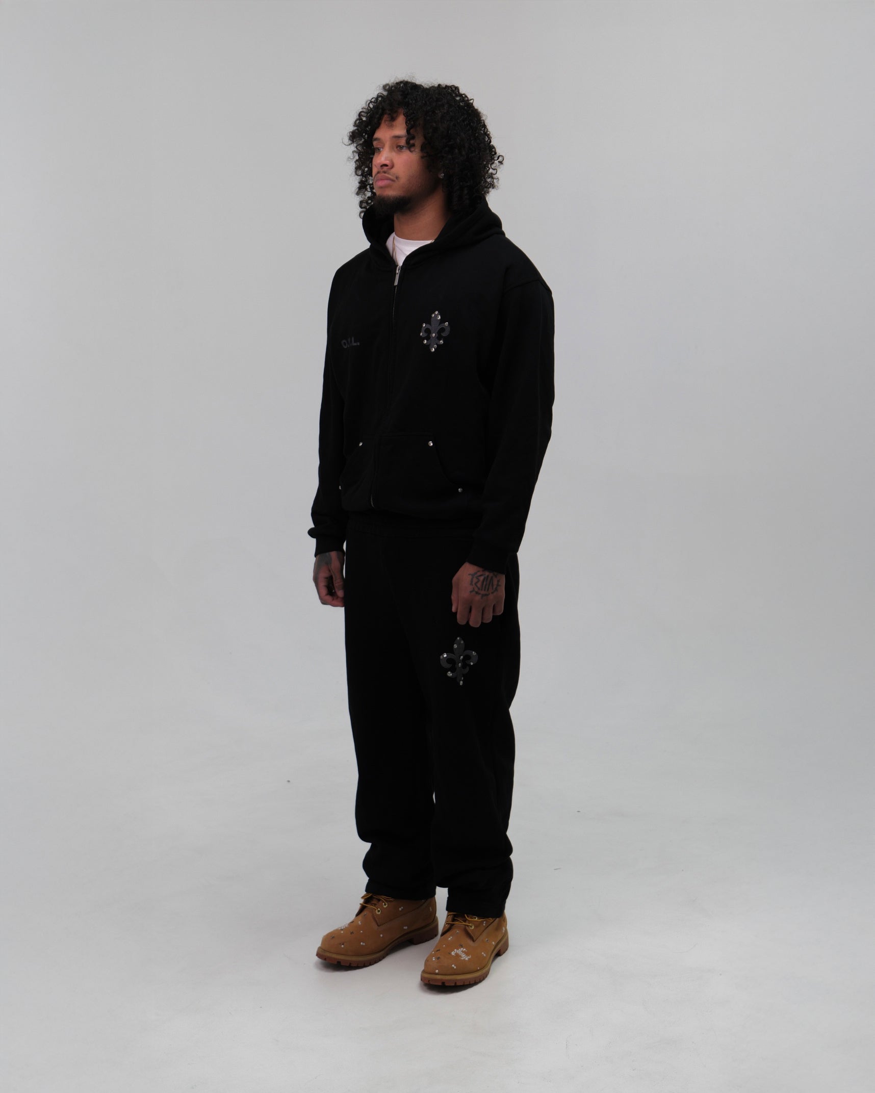 Diamond Zipper Black