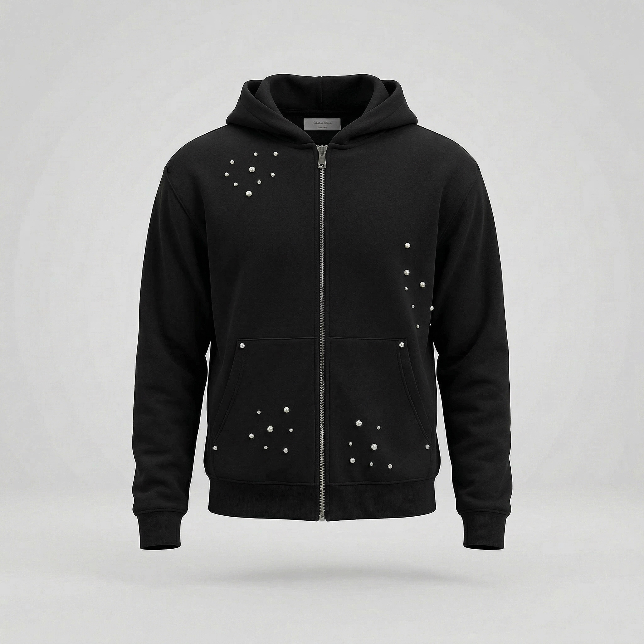Pearl Zipper Black