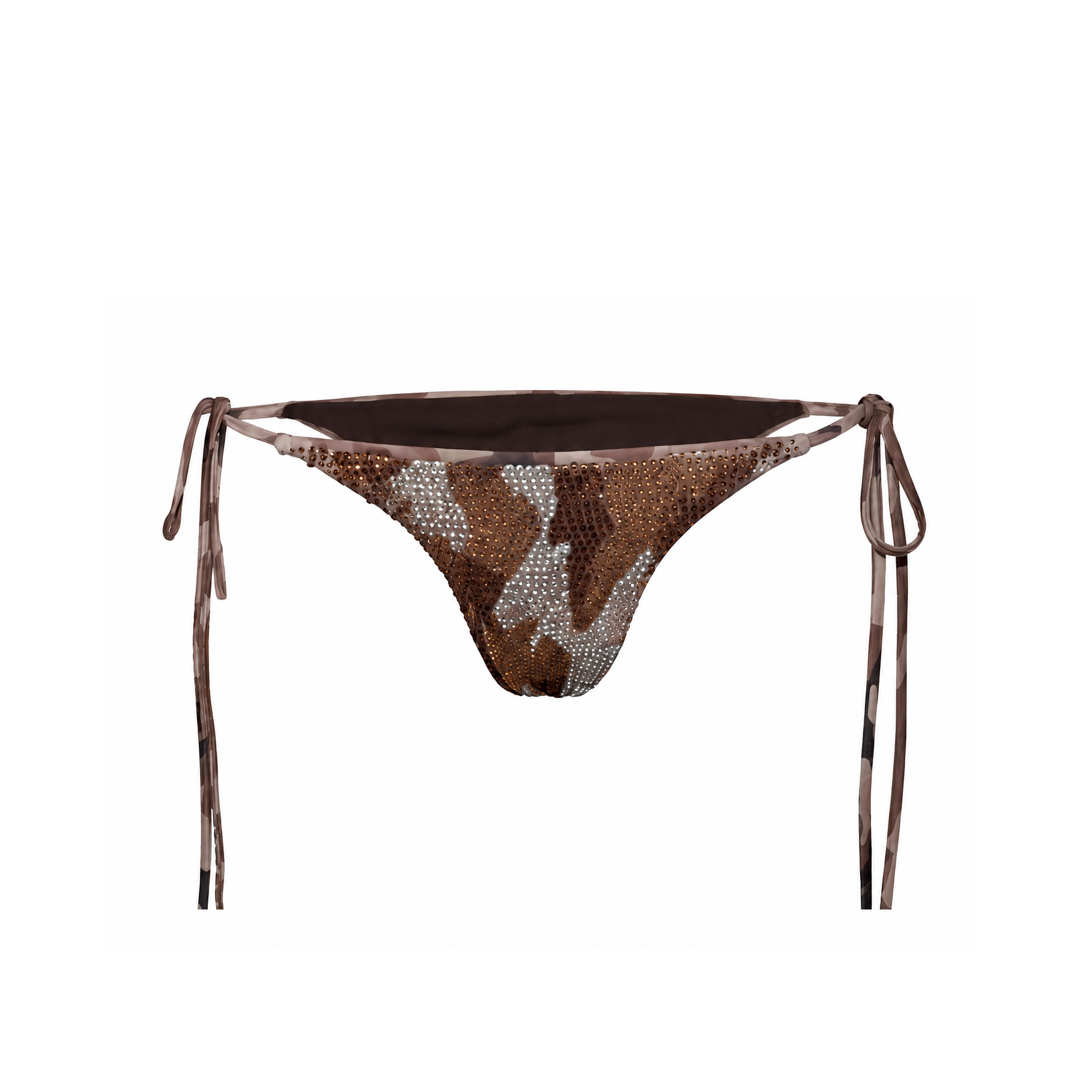Rhinestone Camouflage Bikini Bottom
