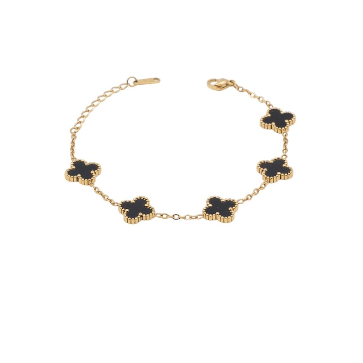 Leaf Clover Bracelet Black/Gold