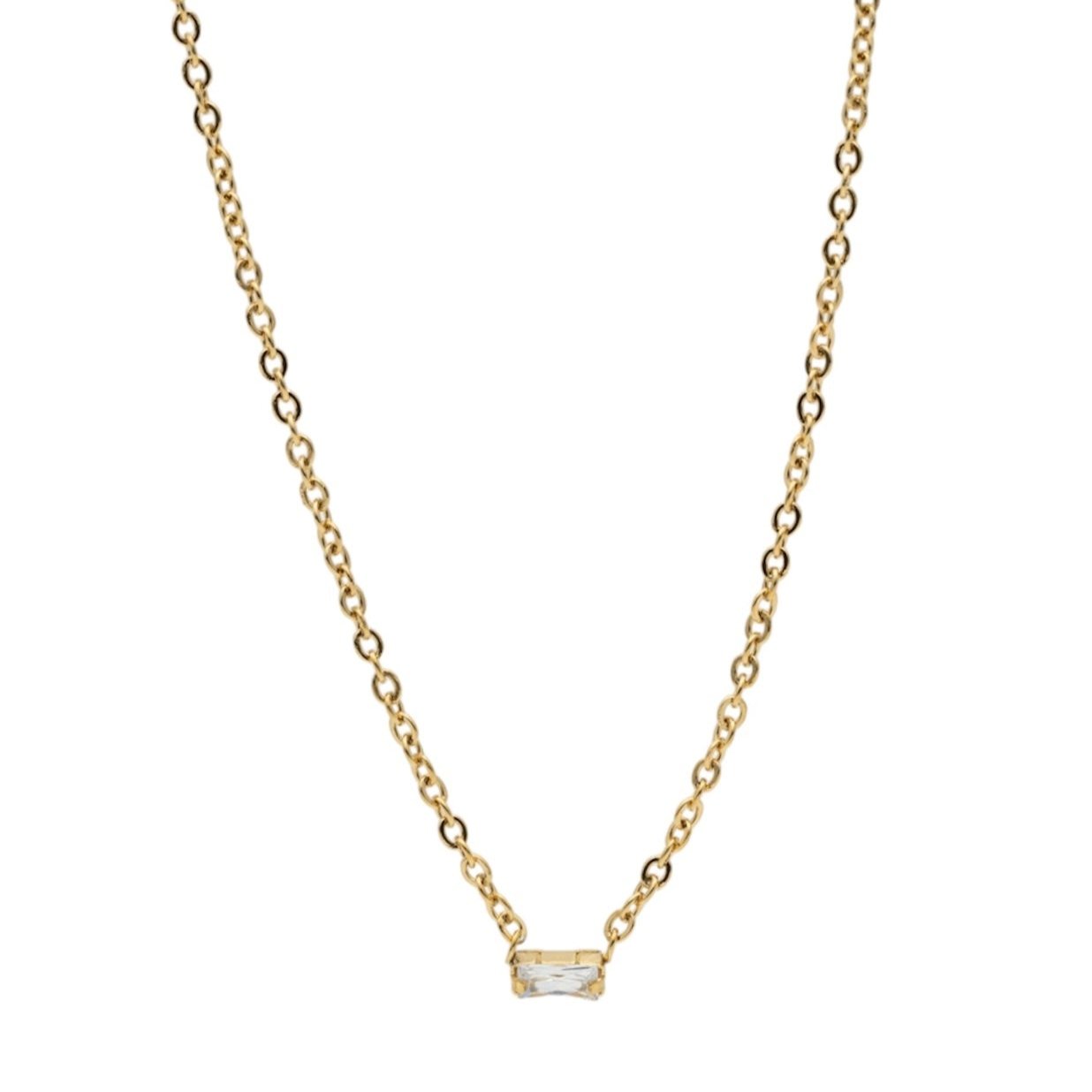 Single Diamond Baguette Chain