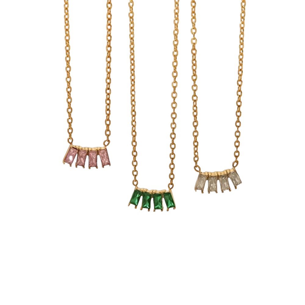 Quatro Diamands Baguette Chain