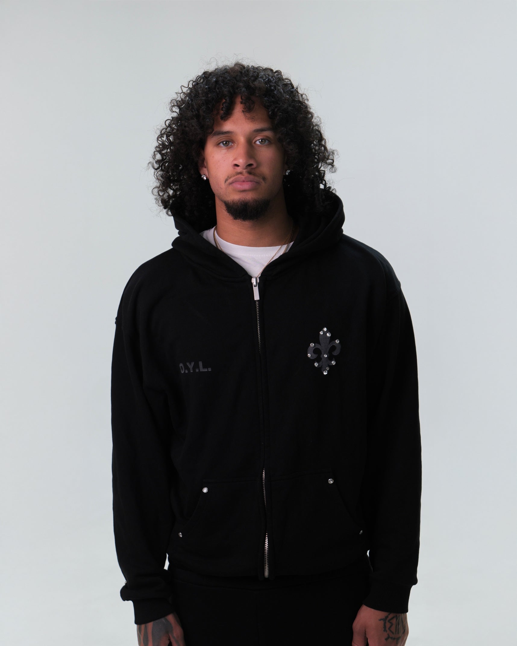 Diamond Zipper Black